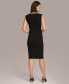 ფოტო #2 პროდუქტის Donna Karan Women's Asymmetric Hardware Sleeveless Sheath Dress