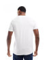 ASOS DESIGN pique t-shirt with crew neck in white