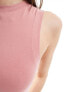 ASOS DESIGN racer front tank in rose