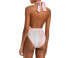 Pq Swim Womens Alex Printed Cutout Halter One Piece Swimsuit Pink Size Medium