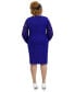 ფოტო #2 პროდუქტის Women's Lace-Sleeve Crepe Sheath Dress