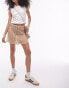 Topshop beach board short in gingham crinkle Желтый, L - EU 44 - фото #4