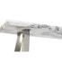 Console DKD Home Decor White Silver Steel MDF Wood 120 x 40 x 76 cm