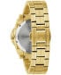 Фото #3 товара Men's Precisionist Champlain Diamond (3/4 ct. t.w.) Gold-Tone Stainless Steel Bracelet Watch 40mm