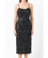 Фото #1 товара Women's Diagonal Sequins Slip Dress