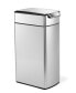 Фото #1 товара Brushed Stainless Steel 40 Liter Fingerprint Proof Slim Touch Bar Trash Can