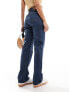 Weekday Rowe extra high waist regular fit straight leg jeans in sapphire blue