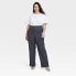 Фото #2 товара Women's Mid-Rise Relaxed Straight Leg Chino Pants - A New Day Navy 17