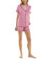 ფოტო #1 პროდუქტის Women's 2-Pc. Printed Short Pajamas Set