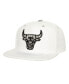 Фото #1 товара Mitchell Ness Men's White Chicago Bulls Day 4 Snapback Hat