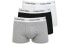 Фото #1 товара CK/Calvin Klein 3 Pack Trunks Cotton Stretch平角透气Logo腰边亲肤内裤 男款 3条装 黑白灰 / Трусы CKCalvin Klein 3 Pack Trunks Cotton Stretch Logo 3 U2662G-998