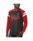 Men's Black, Red Atlanta Falcons Throwback League Raglan Long Sleeve Tri-Blend T-shirt Красно-черный, XL - фото #5