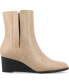 Фото #2 товара Women's Kylo Tru Comfort Foam Stacked Wedge Heel Soft Square Toe Booties