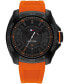 ფოტო #1 პროდუქტის Men's Orange Silicone Watch 46mm