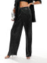 JDY wide leg trousers in black glitter M - фото #7