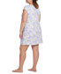 ფოტო #2 პროდუქტის Plus Size Printed Short-Sleeve Nightgown