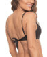 Фото #2 товара Women's Lace Overlay Braided Padded Underwire Bikini Top