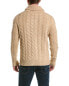 Фото #2 товара Loft 604 Cable Wool Shawl Collar Sweater Men's Beige M