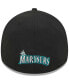 Фото #5 товара Men's Black Seattle Mariners Logo 39THIRTY Flex Hat