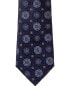 Фото #2 товара Canali Navy Flower Silk Tie Men's Blue Os