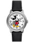 Фото #1 товара Unisex Disney x Fossil Special Edition Three-Hand Black Leather Watch, 40mm