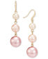 Gold-Tone Imitation Pearl Ombré Drop Earrings, Created for Macy's