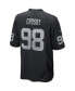 Фото #2 товара Men's Maxx Crosby Black Las Vegas Raiders Game Jersey