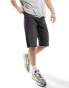 Weekday Civic denim knee length shorts in black wash