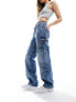 Tommy Jeans Sophie low waisted straight carpenter jeans in light wash Helle Waschung, W33 L30 - фото #1