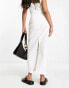 ASOS DESIGN twill maxi pencil skirt in white