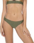 PQ Swim 285392 Womens Basic Ruched Teeny Bikini Bottom, Green, Size LG