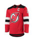 ფოტო #3 პროდუქტის Men's Nico Hischier Red New Jersey Devils Home Captain Patch Authentic Pro Player Jersey