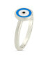 ფოტო #2 პროდუქტის Gold-Tone or Silver-Tone Blue Bead Enamel Accent Sibyl Ring