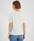 ფოტო #2 პროდუქტის Women's Cotton Logo-Crest Crewneck Tee