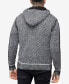 ფოტო #2 პროდუქტის Men's Hooded Full-Zip High Neck Sweater Jacket