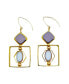 ფოტო #1 პროდუქტის Lavender and White Art Deco Earrings