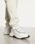 Фото #6 товара adidas Originals Ozweego trainers in white and grey