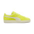 Puma Suede Neon 39650702 Mens Yellow Suede Lace Up Lifestyle Sneakers Shoes