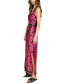 ფოტო #5 პროდუქტის Women's Belted Floral-Print Maxi Dress