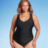 Фото #1 товара Women's Strappy Back Full Coverage One Piece Swimsuit - Kona Sol Black 17