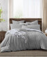 Фото #3 товара Ultra Soft Valatie Cotton Garment Washed Dyed Reversible 3 Piece Duvet Cover Set, Full/Queen