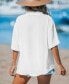 ფოტო #3 პროდუქტის Women's Semi-Sheer Cover-Up Shirt