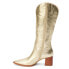 Фото #5 товара Matisse Addison Metallic Pointed Toe Cowboy Womens Gold Casual Boots ADDISON-71
