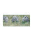 Pablo Esteban Blue Flowers Over Gray 2 Canvas Art - 27" x 33.5"