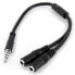 STARTECH Headset adapter with headphone/mic plugs