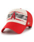 ფოტო #1 პროდუქტის Men's Cream, Red Los Angeles Angels Breakout MVP Trucker Adjustable Hat