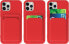 Hurtel Card Case silikonowe etui portfel z kieszonką na kartę dokumenty do Samsung Galaxy S21+ 5G (S21 Plus 5G) czerwony - фото #3