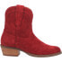 Dingo Tumbleweed Roper Round Toe Cowboy Booties Womens Red Casual Boots DI561-60