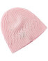 Фото #1 товара Phenix Ribbed Cable Cashmere Beanie Women's Pink