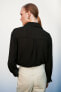 Фото #10 товара Рубашка из крепа с атласными деталями ZARA